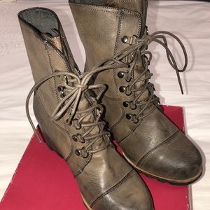 Merona Tan combat Boots Size 11